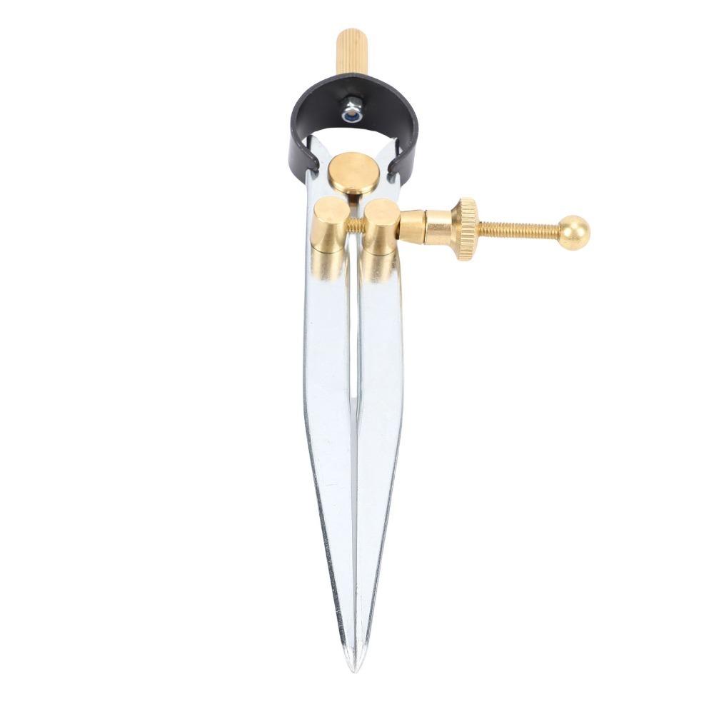 Carbon Steel Wing Divider Caliper Lockable Design Leather Compass Compass Woodworking Use