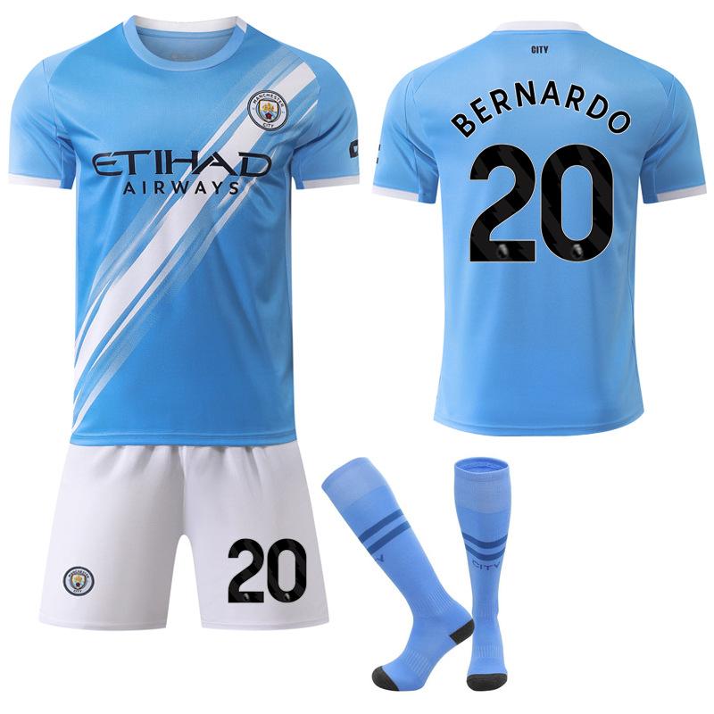 Man City 25/26 Home Shirt #9 Haaland | Hemelsblauwe Band Kit | Kevin De Bruyne Optie
