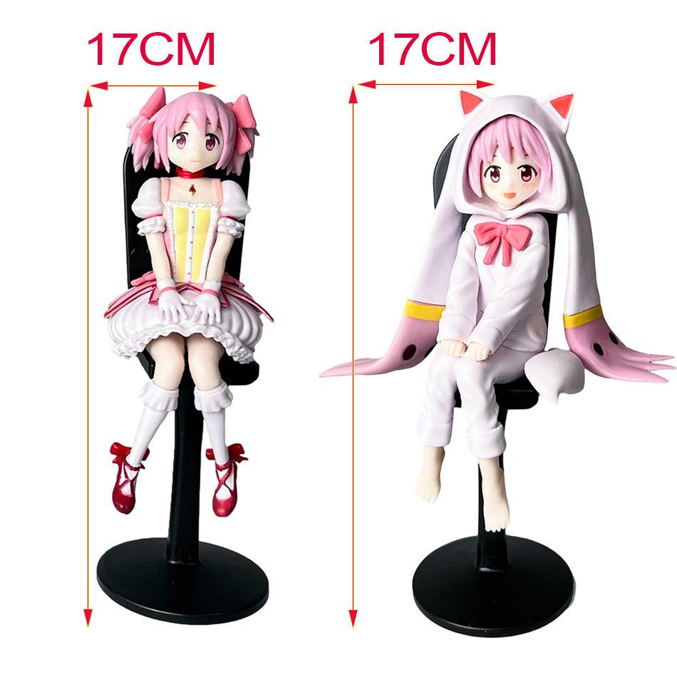Puella Magi Madoka Magica Personnage d'Anime Akemi Homura/Madoka Posture assise Figurines PVC Modèle de Collection Cadeau pour les fans d'Anime