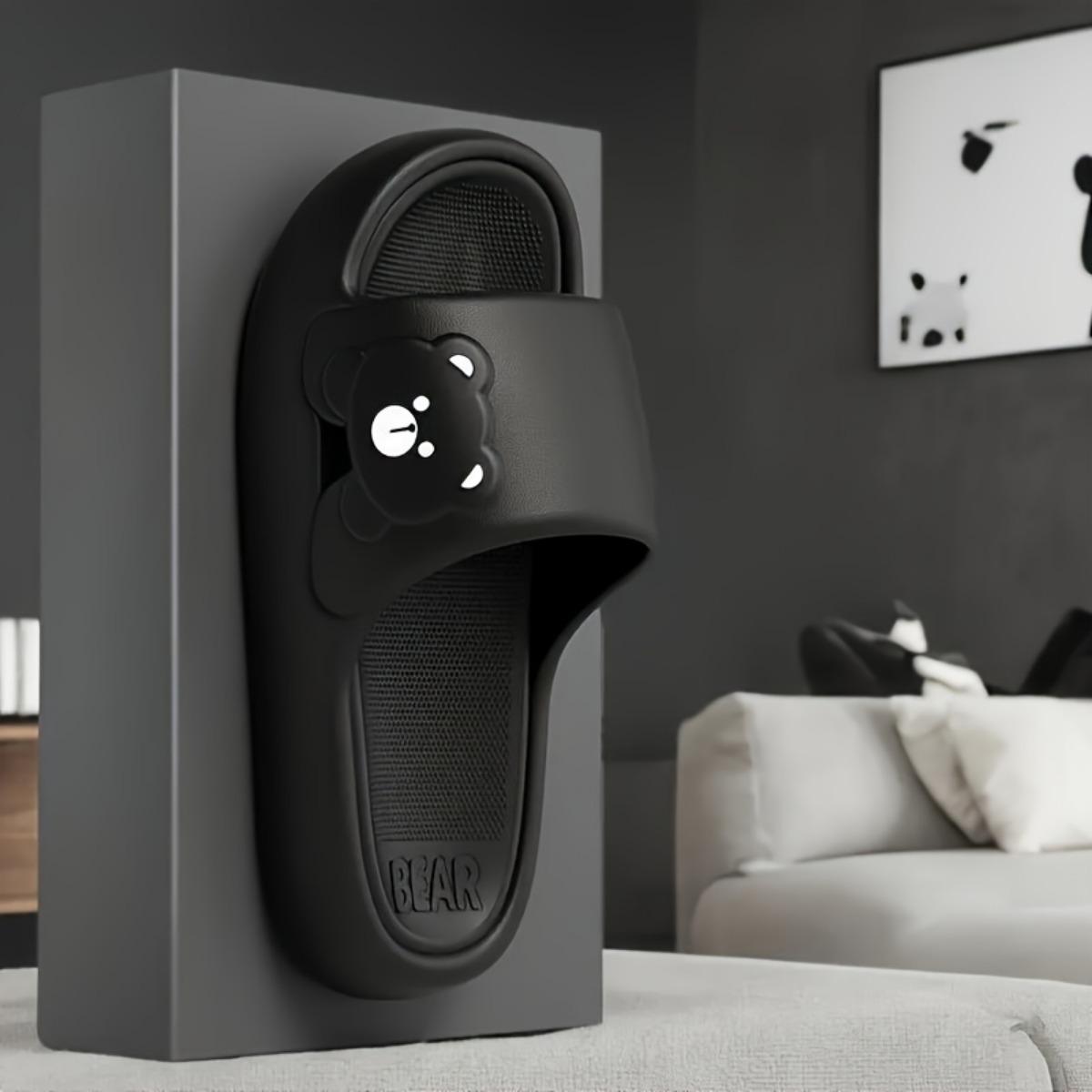 

Модные женские и мужские тапочки с героями мультфильмов, домашние тапочки, дешевые и удобные в носке, нескользящие и не имеющие запаха, домашние женские и мужские тапочки-сандалии из ЭВА 42-43 чёрный