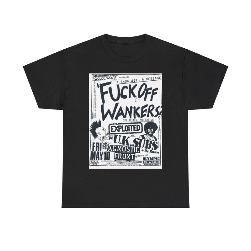 Exploited Vintage Punk Rock Flyer Unisex T-Shirt L