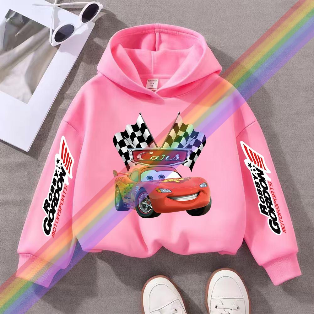 Children Hoodie Long Sleeve Car Print Spring Autumn Kid Boy Clothes Fashion Pullover