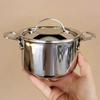 Double Handle Baby Food Pot 10CM Small Cooking Pot Slow Cooker Mini Milk Pot  Stove