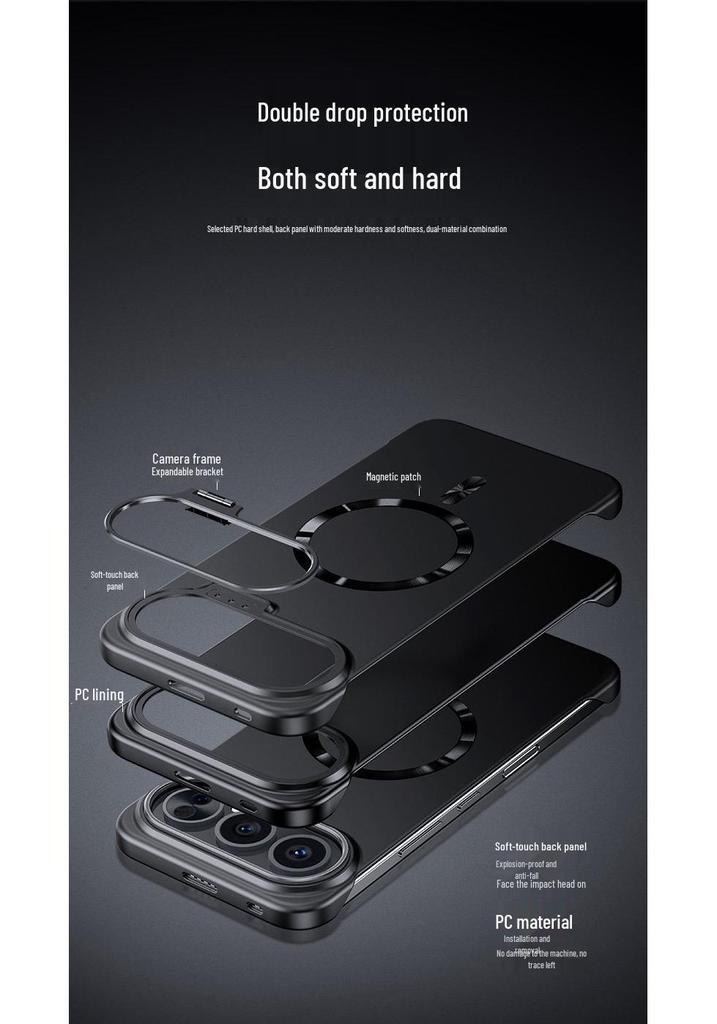 HONOR 500/500Pro Ultra-Thin Magnetic Phone Case with New Metal Paint Borderless Design