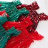 Sommer Weihnachten Kinder Mädchen Kleid Druck Ärmelloses Layered Tüll Kleid Plüsch Ball Hut Weihnachten Kleidung