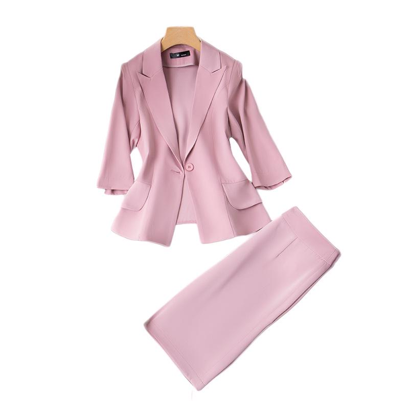Women's Professional Short Sleeve Blazer & Skirt Suit - Spring/Summer Collection