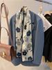 111 mulberry silk scarf French rose silk double crepe silk scarf long silk streamer Hangzhou silk spring and autumn