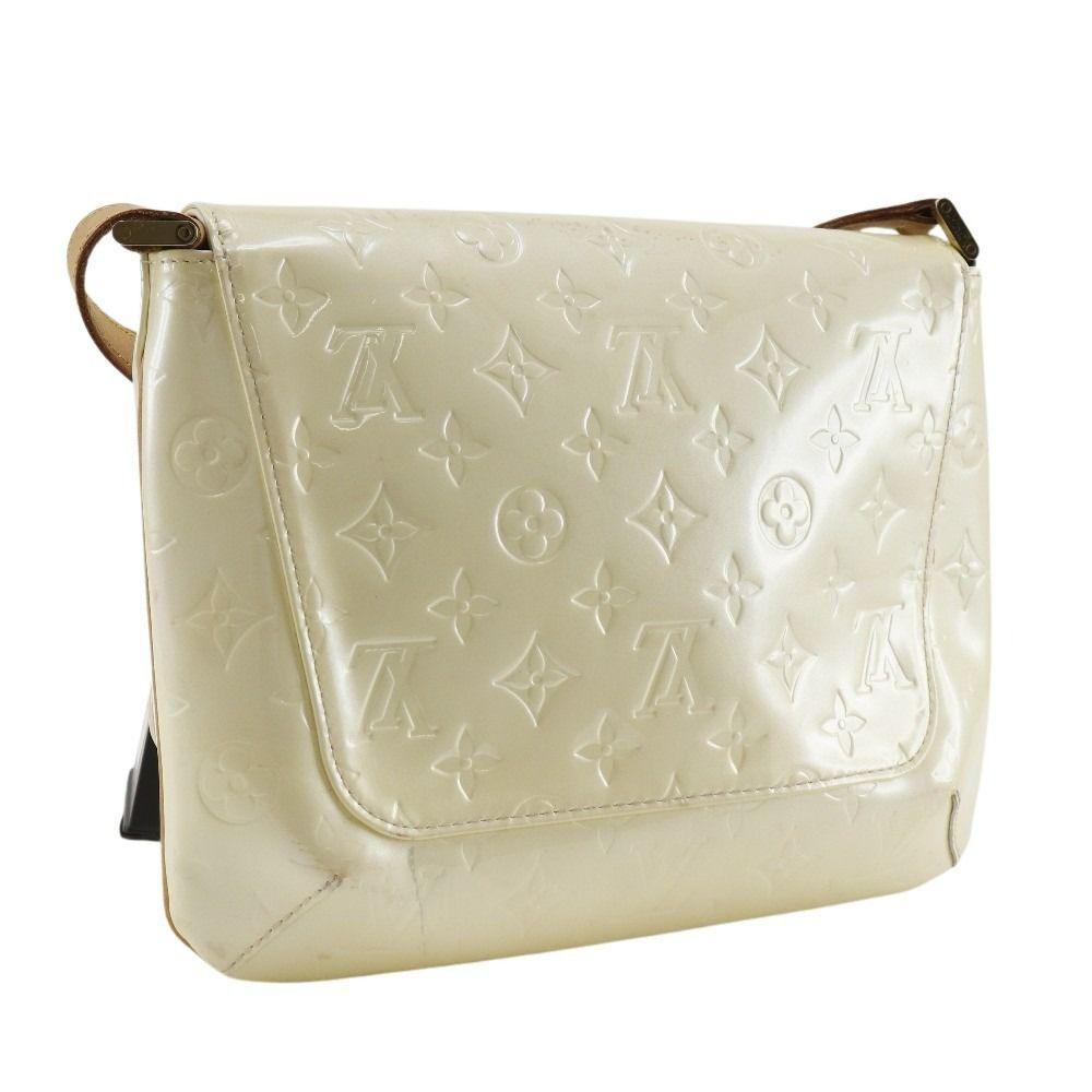 Louis Vuitton Thompson Street Shoulder Bag M91203 Perle Off White Monogram Vernis Women Used