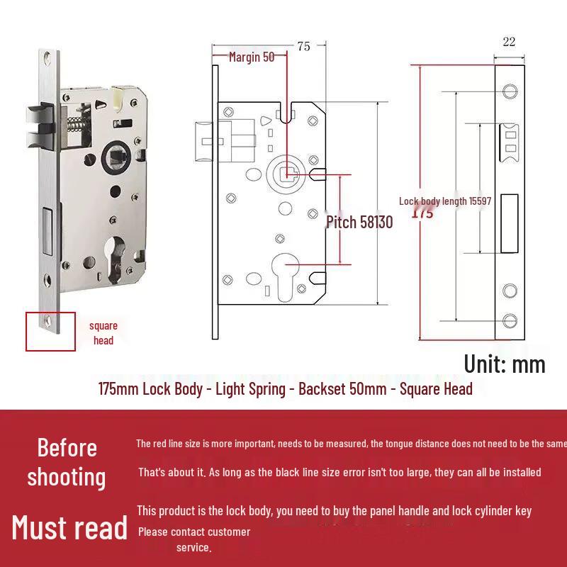Dewei Shi Indoor Bedroom Door Lock Body