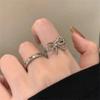 Irregular bow ring, cold wind open index finger ring, simple personality ins ring tide