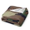 Green And Brown Camo Flannel Blanket Spring Soft Durable Throw Blanket for Kids Couch Chair Fashion Bedspread Sofa Bed Cover