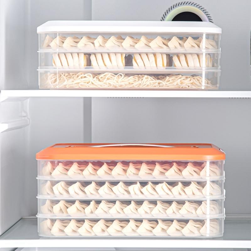 Praktische Mehrschichtige Keks- und Knödel-Organizer Mit Transparenten Designs und Griff Platzsparende Küchenutensilien