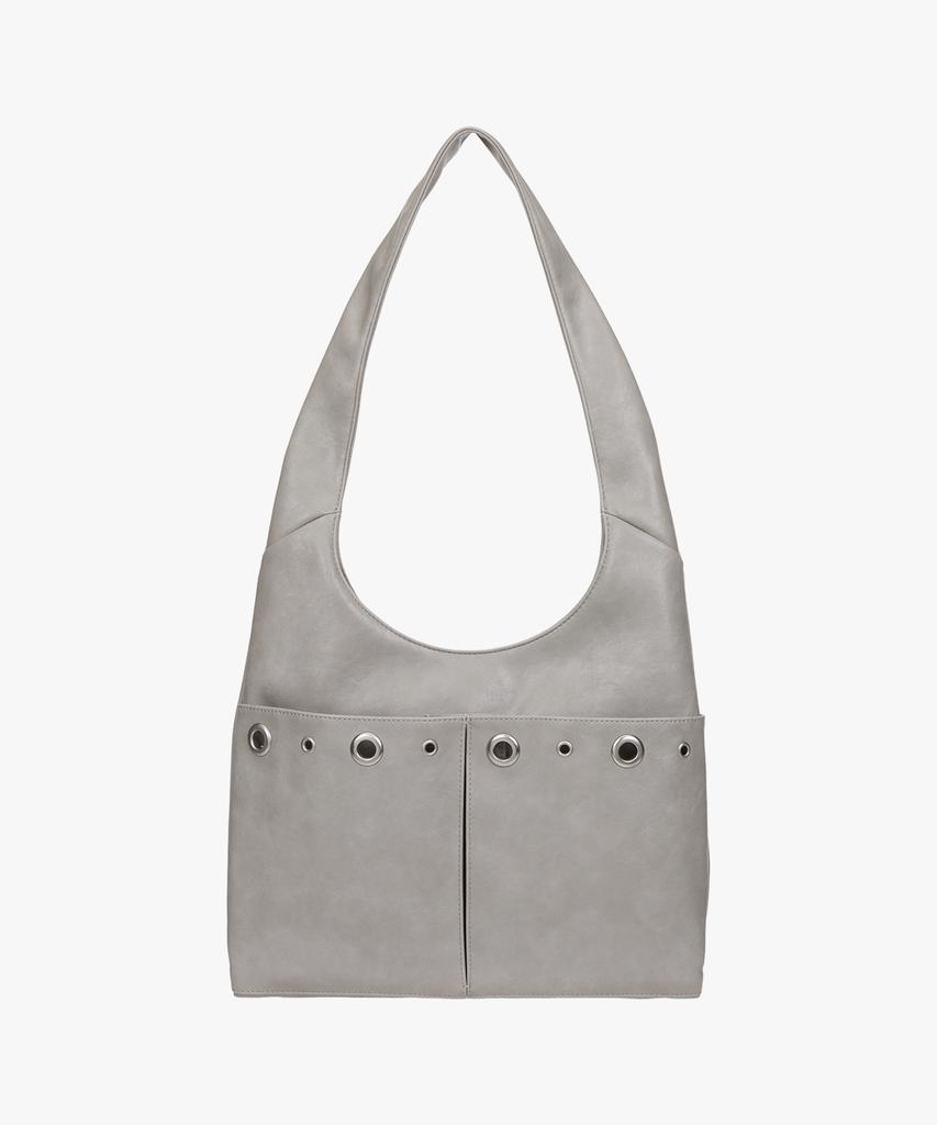 Trimarch Vintage Eyelet Shoulder Bag / Gray