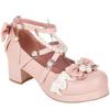 Original Princess Yana LO Lolita Shoes Large Size Bow Student Pearl Round Head Thick Heel Fairy Single Shoes
