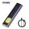 Multifunctional Keychain Flashlight USB Rechargeable Mini Flashlight With COB Work Light Keyring Camping Walking Pocket Lamp