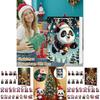 Christmas Countdown Blind Box With Adorable Panda Hanging Decor For Holiday Gift Giving