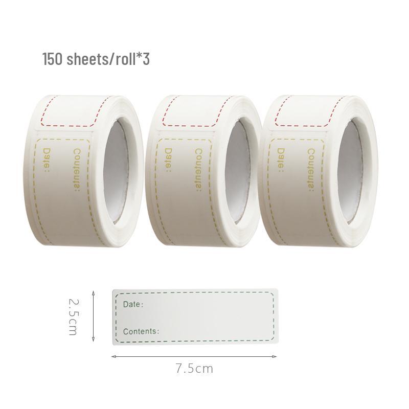 150 Waterproof No-Trace Label Sheets: Fridge/Freezer Classification & Household Sticky Notes