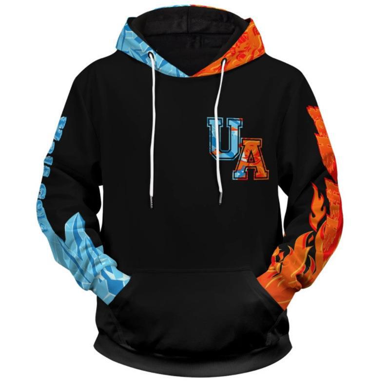 Felpa con cappuccio My Hero Academia Anime Midoriya Izuku stampata da uomo e da donna, a maniche lunghe, casual, ampia, stile Harajuku Streetwear