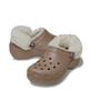 Crocs Classic Platform Fuzz Lined Clogs - Latte / 212854-2Q9