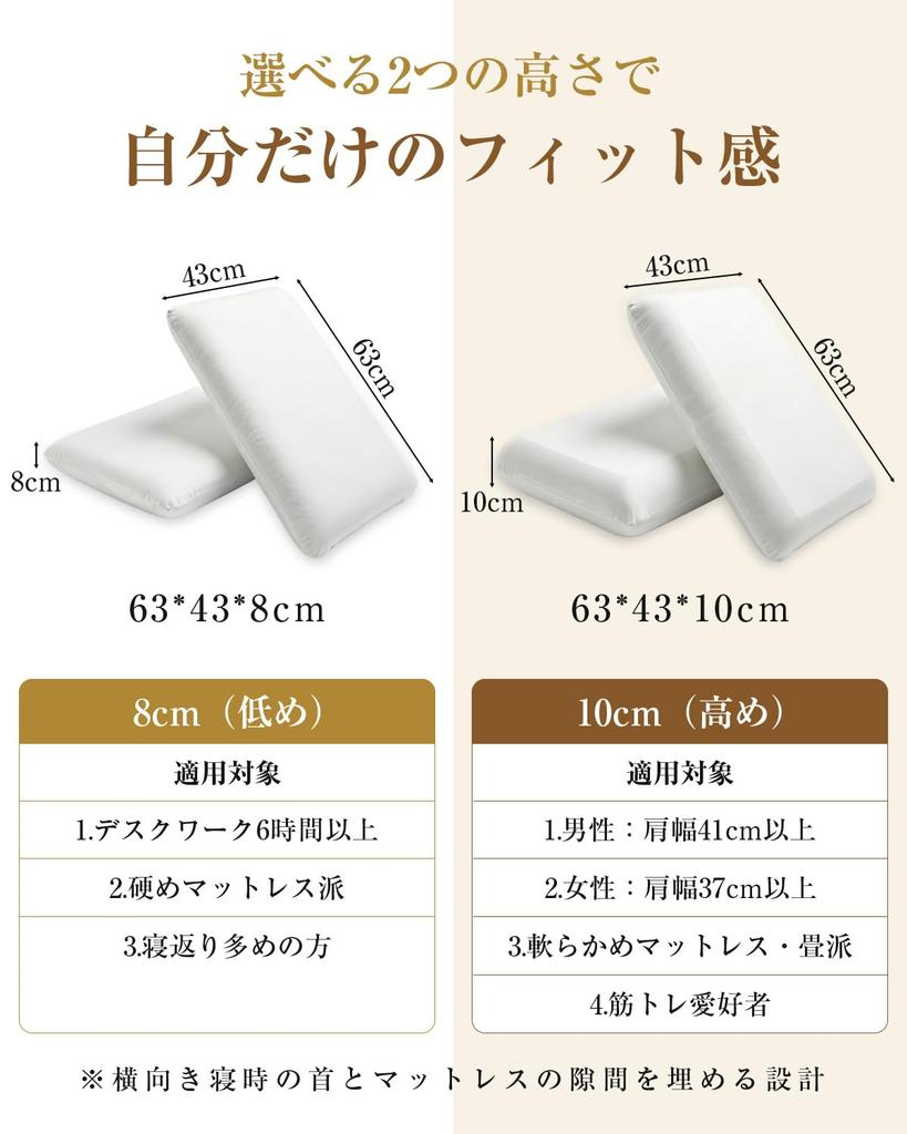 Memory Foam Pillow Prevents Neck Higher Height for Comfortable Relieves Neck and Shoulder Suitable for and Stomach Easy to Turn Promotes Deep