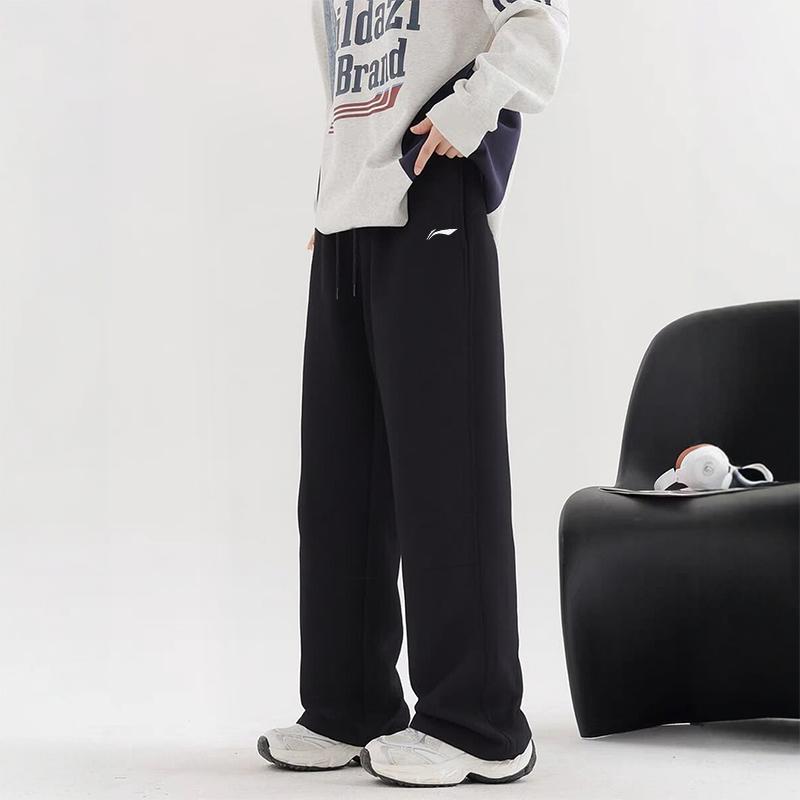 Li Ning Casual Pants Unisex Black Men's Moderate Sweatpants LWTV021-1
