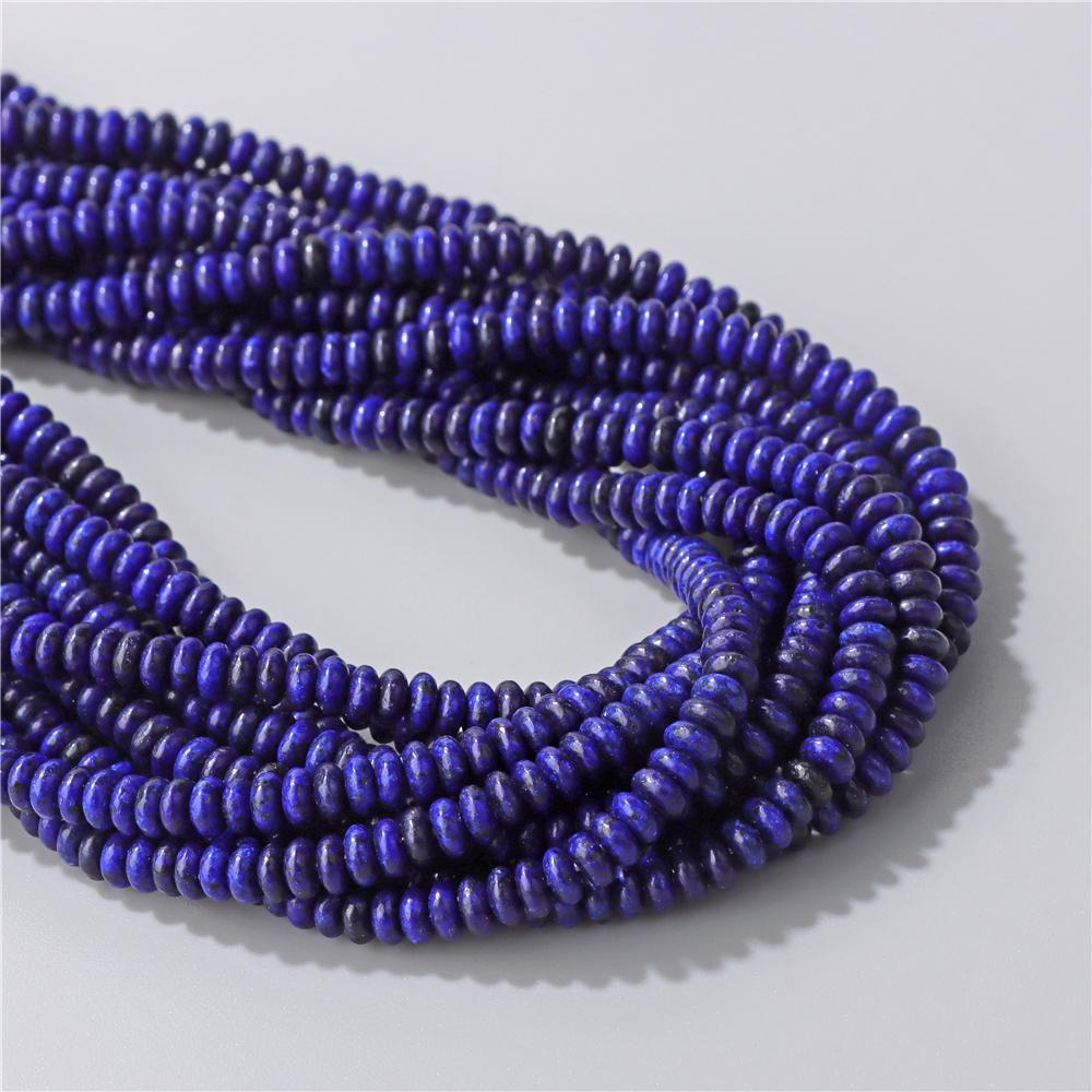 2X4MM Natural Abacus Stone Beads Blue Green Pink Flat Rondelle Beads for Jewelry Making Bracelets Necklace Accessories Wholesale