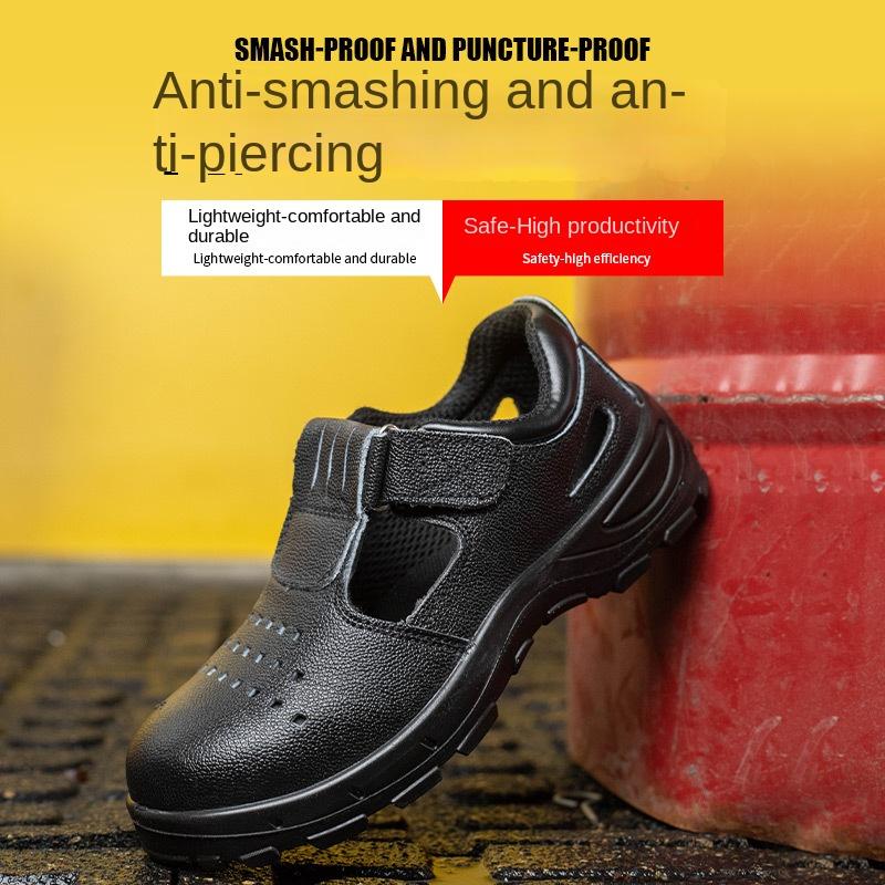 Men's Labor Insurance Sandals Anti-static, Deodorant, Smashing, Anti-puncture, Comfortable Construction Site Protective Safety Shoes