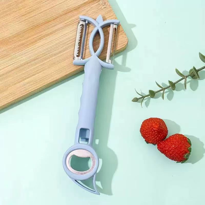 

New 7-in-1 Multifunctional Bottle Opener Vegetable And Fruit Peeler Tin Can Bottle Opener Beverage Beer Bottle Opener 2026 синій