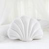 3D Velvet Shell Pillow Soft Insert Seashell Ocean Beach Theme Throw Pillow Cozy Cushion for Home Sofa Office Couch