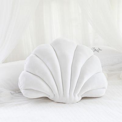 Oreiller Coquillage Velours 3D Insert Doux Coquillage Thème Océan Plage Coussin Décoratif Coussin Confortable pour Maison Canapé Bureau Canapé