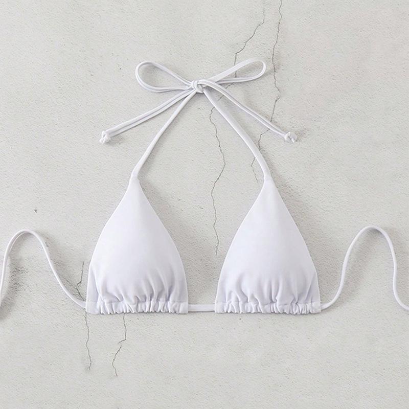 

2023 European & American Solid Color Three-Point Bikini Set for Women Medium