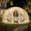 Cupola Igloo da Giardino, 3,6 x 2,2 m Tenda a Bolla Trasparente da Esterno per 4-7 Persone, Serra Geodetica a Cupola Resistente alle Intemperie con Finestra