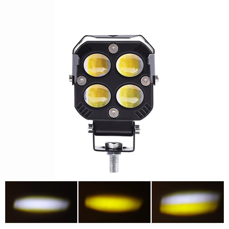 

Белый желтый рабочий свет двухцветный светодиодный прожектор вспомогательный фонарь 3000K 6000K светодиодные фары дальнего света для мотоцикла автомобиля внедорожника грузовика 1 piece