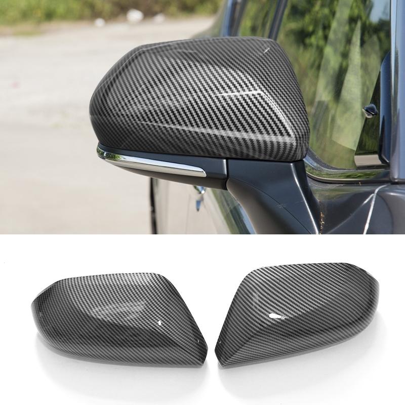 For Toyota camry XV70 2018- ,black carbon fiber rearview mirror cover replacement buckle