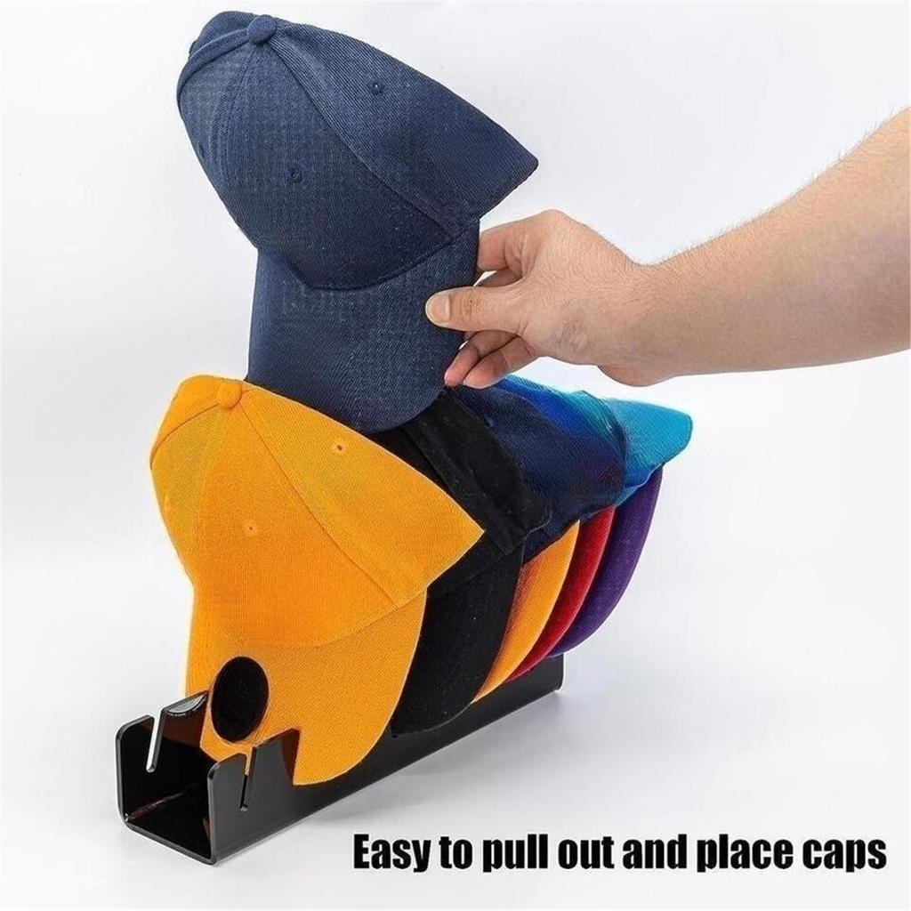 2Pcs Hat Stand For Baseball Caps,Hat Organizer Acrylic Hat Display Stand For 14 Baseball Caps Hat,Hat Racks for Baseball Caps Display and Organizer