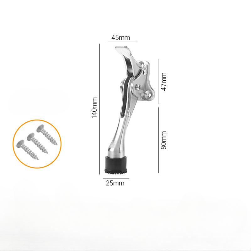 

Дверной упор Сверхпрочный Бесшумный Цинковый сплав Дверные стопоры с Нескользящим Резиновым Наконечником Скрытый Настенный Протектор Фурнитура держатель двери