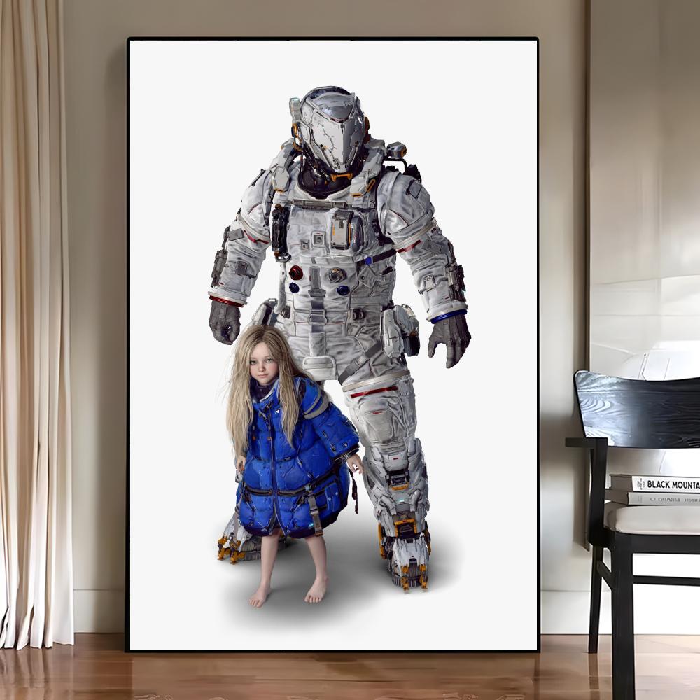 

Diana Pragmata Poster Prints Watercolor Wall Art Room Decor Posters Self-adhesive Art Waterproof Paper 15x20cmNoFrame