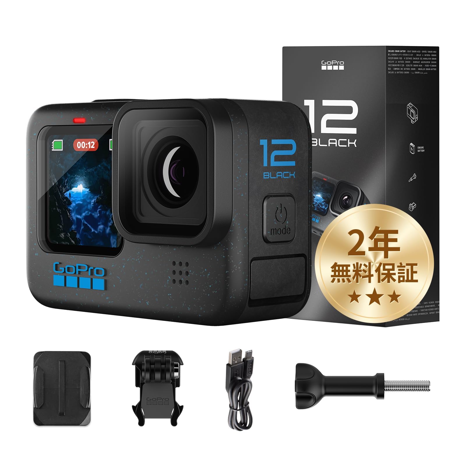

Version GoPro HERO12 Black Action Camera with HyperSmooth HDR Video [FW Japan] 6.0 (2-Year Warranty, Beginner s Set)