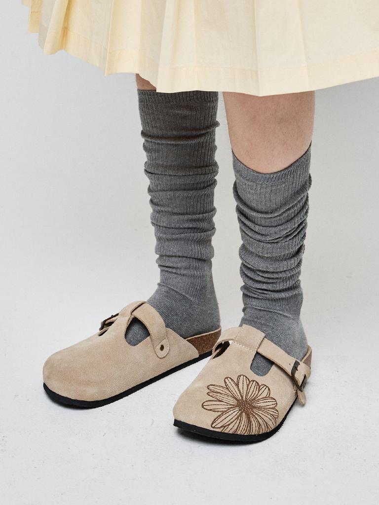 [mardimercredi] CLASSIQUE T-STRAP SUEDE MULE