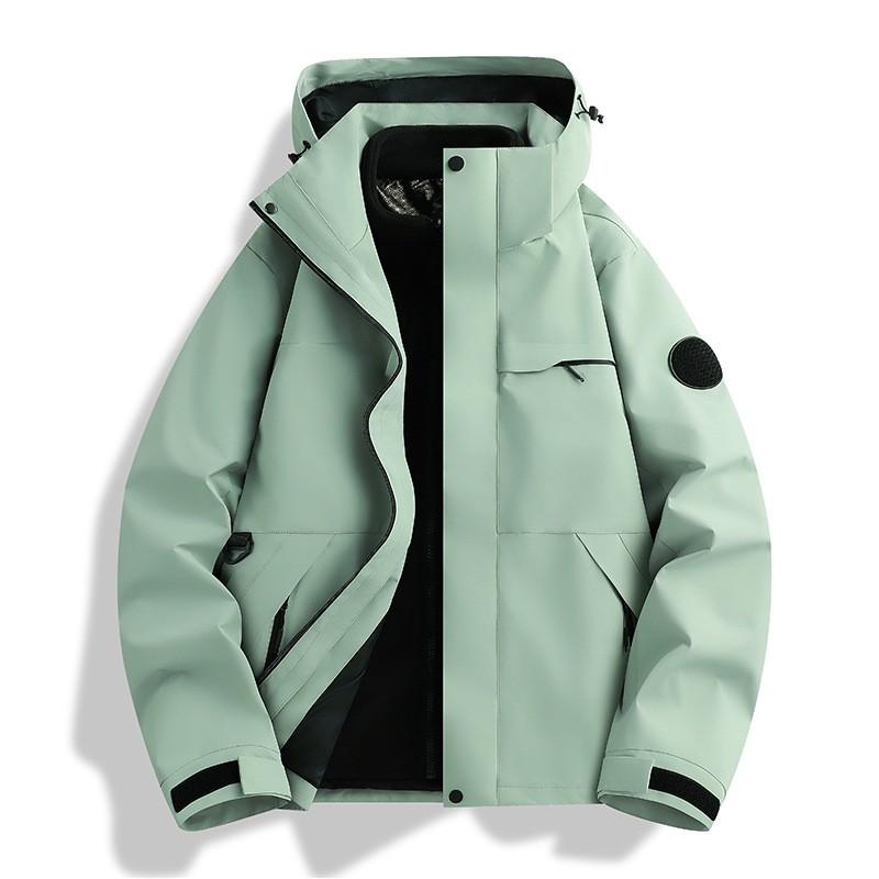 Men Women 3-in-1 Waterproof Windproof Hiking Jacket With Removable Fleece Liner Outdoor Trekking Camping Cycling