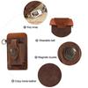 Men's Genuine Leather Tactical Mobile Phone Waist Bag - Crazy Horse Sports Style
