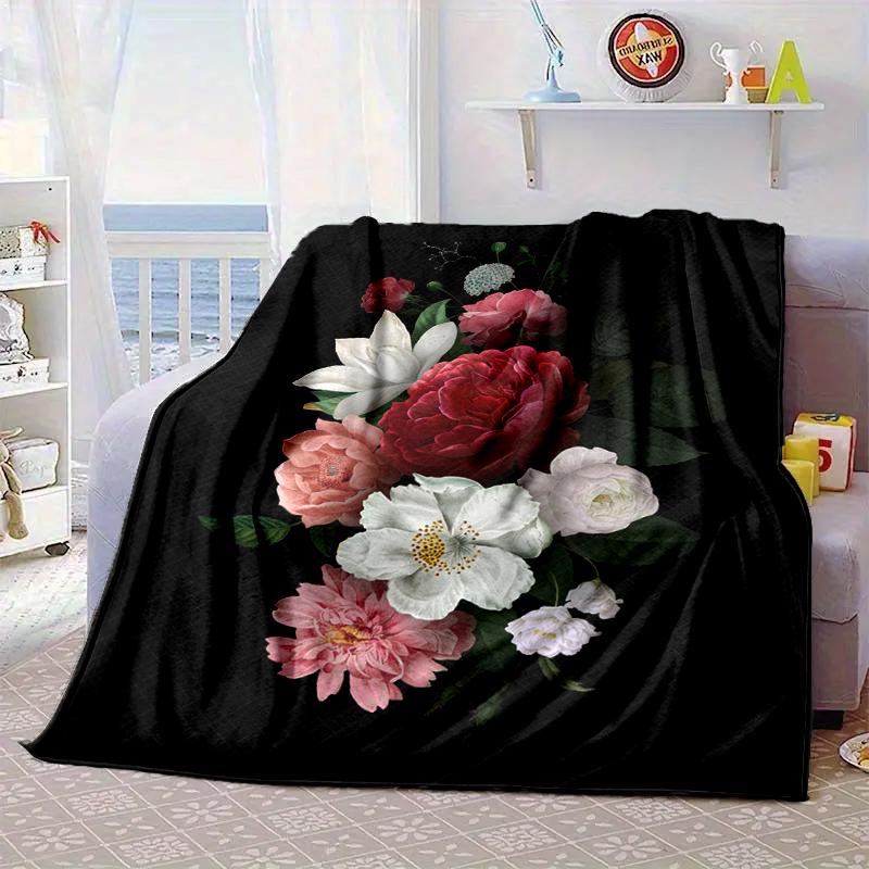 Floral Elegance In Bloom Blanket Flannel Blanket Throw Blanket Sofa Cover Blanket Soft Premium Blanket Picnic Blanket Tv Blanket Gifts