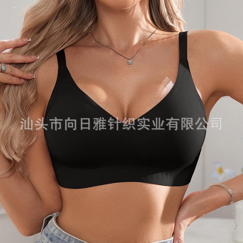 Damen Jelly-Streifen kabelloser BH, Komfort nahtlos Nacktes Gefühl Unsichtbare Dessous