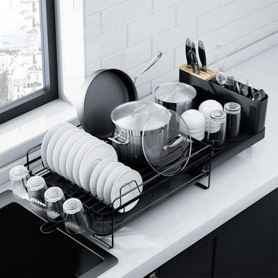 Extendable Dish Drying Rack Dish Organizer With Drainage Multifunctional Dish Rack
