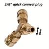 High Pressure Washer Adapter Quick Release Connector Triple Splitter Adapter 3/8inch Car Washer Outlet Adapter