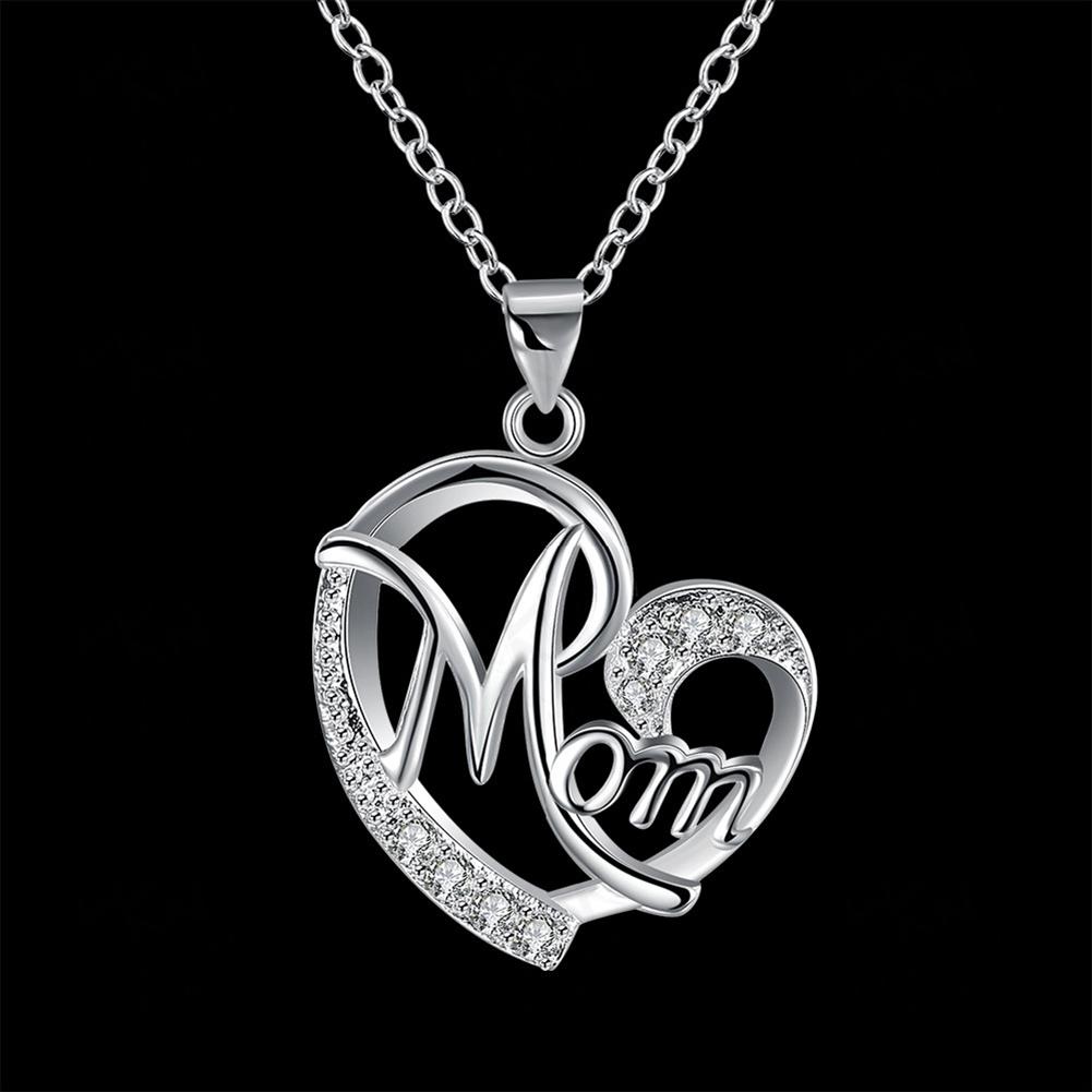 Women Creative Fashion Heart-shaped Pendant Necklace Simple Exquisite Necklace Ornament Great Gift for Mother's Day