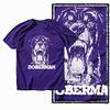 G59 Purple Cotton Men's Streetwear Dog GraphicT-shirt |  Big Size Cool Vintage O-neck Men's Tee Tshirt
