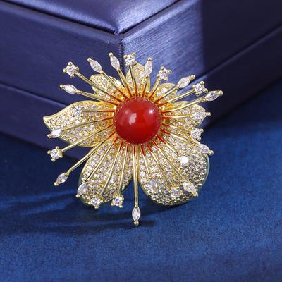 Senior Brooches Flower Leaf Brooch Pins for Women Suit Pendant  Fashion Brooches Jewelry