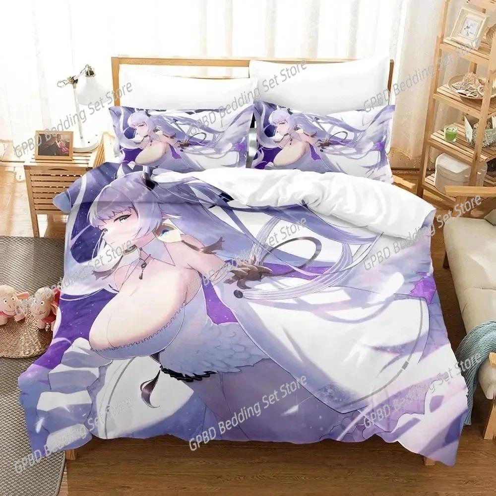 

Anime Echocalypse Game Beding Set 3D Printed Suitable for Bedrom Soft with Soft Fabric Duvet Cover Set With Pilowcases Children Kids Home Textile 135*200cm Eu-Single
