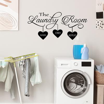 Matte Self-Adhesive Wall Stickers Removable Bathroom Laundry Room Decoration, Home Cosy Recycled Stickers Home Decoration